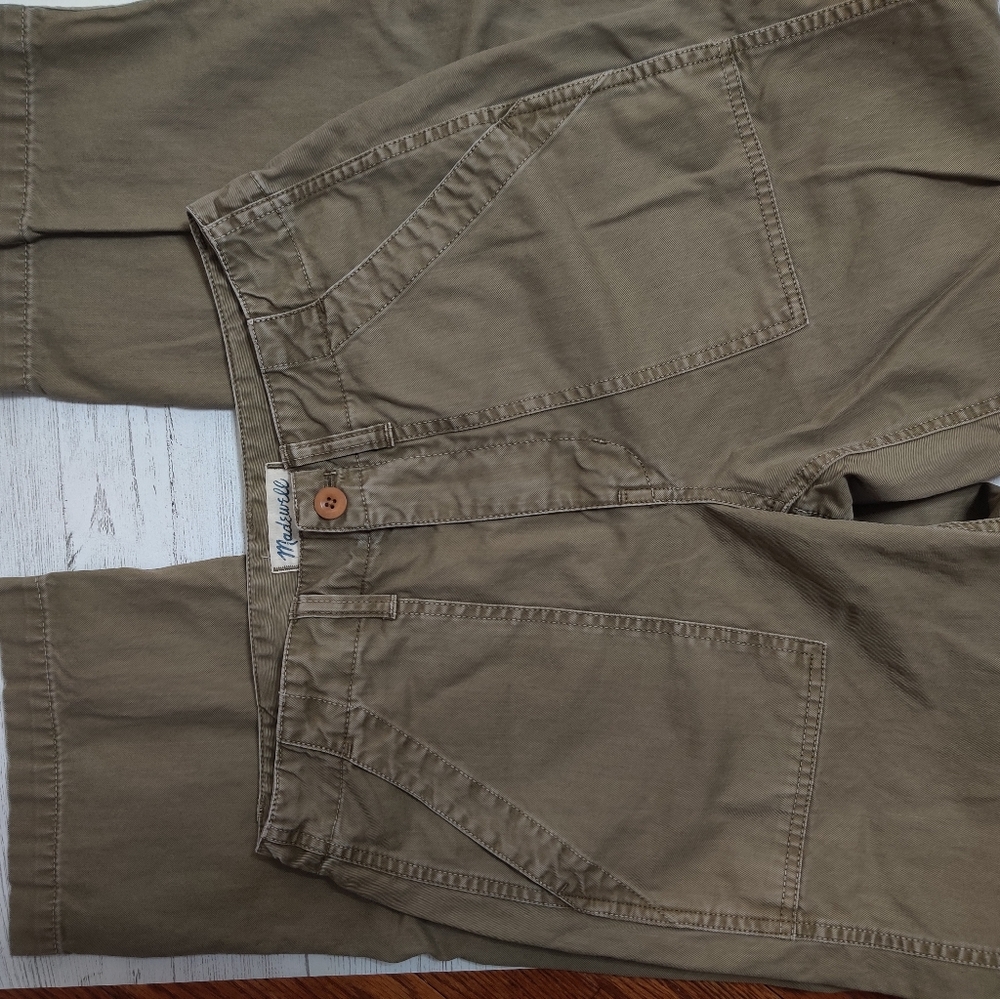 Madewell Olive Green Wide-Leg Pants